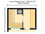 Außensauna „Typ Elegance” — Modell E 2/2K (isoliert) 3.70 × 2.30 m Aktionspreis –15% - фото 3
