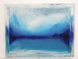 Bild des Autors mit Acrylfarben,