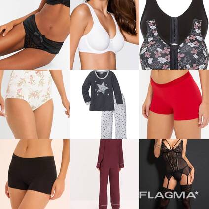 Damenwäsche Mix BHs Slips Pyjamas Badebekleidung, Größen XS–XXXL, Lagerware Deutschland