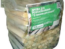 Дрова для розжига, п/е упаковка, 6кг