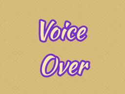 Dubbing, announcer, voice-over in Korean texts, subtitles, videos