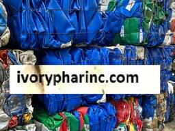 HDPE (High Density Polyethylene) Drum Scrap For Sale, Bale, Blue regrind