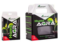 HumiAgra ist eine konzentrierte Mischung, die 50 % Huminsäuren und 50 % Fulvosäuren enthäl