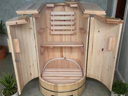 Mini sauna Cedar, phito barrel sauna with steam generator