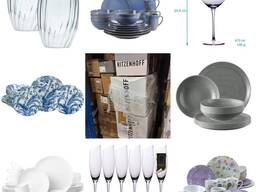 Neuer Geschirr-Mix internationaler Marken Kategorie A/B/C, Teller, Gläser, Tassen und Sets