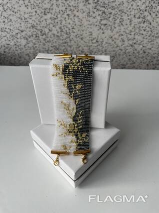 Perlenarmband „White &amp; Black“