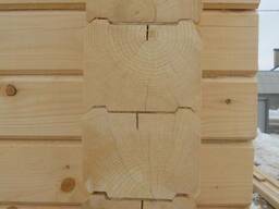 Profiled beam for wooden houses