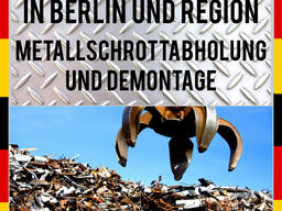 SchrottMetallAnkauf in Berlin. MetallSchrottAbholung in Berlin.