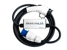 SPARK Blue 32 — Blauer CEE auf Typ 1/2 — verstellbares Ladekabel 6A-32A
