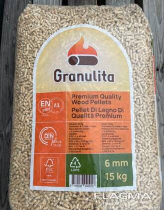 Holzpellets EN-Plus A1 DINPLUS 6 mm 100% Kiefer 15kg Säcke